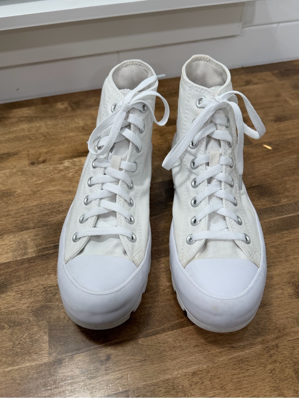 Converse White High-Top Canvas Sneakers